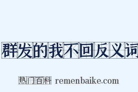 群发的我不回反义词是什么意思的图片